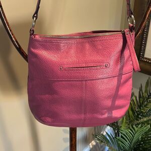 B MAKOWSKY Lilac Pink Leather Crossbody Bag
